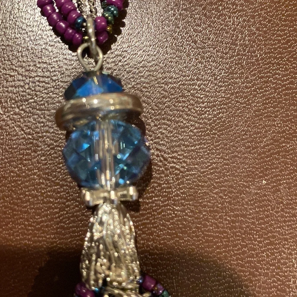 BREATH taking Triple strand necklace with long tassels